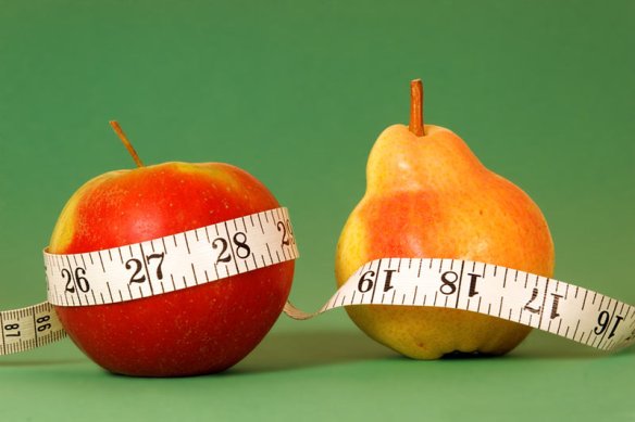 Body shape is important for more than clothing style. Researchers have found exess belly fat — as seen in the apple-shaped body, as opposed to the pear-shaped body where the fat is lower down on the hips and butt — can increase risk of kidney disease. CREDIT: hatanga | Shutterstock 